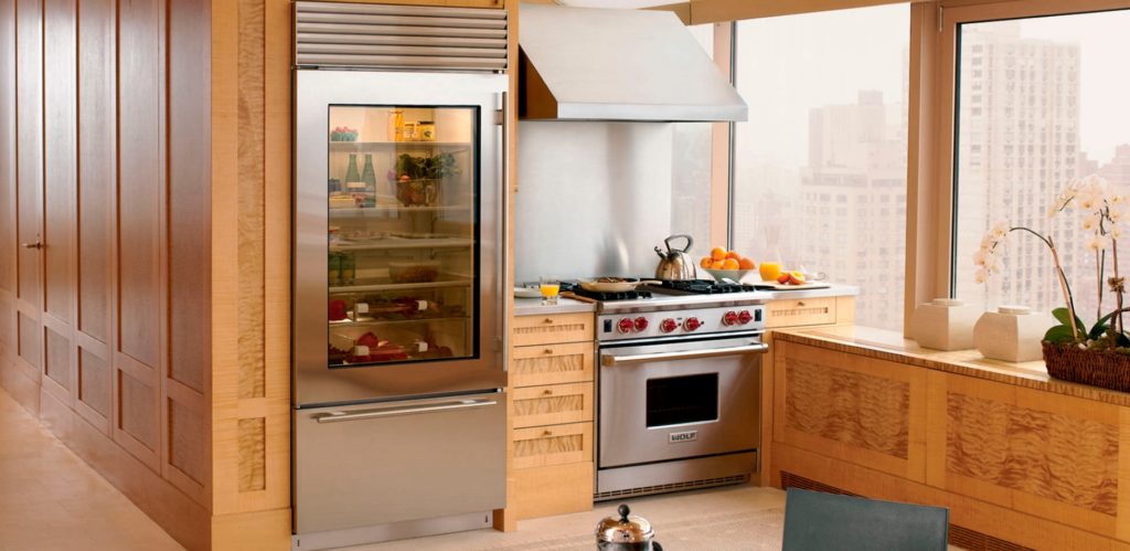 Built-In Appliances: Sub-Zero Refrigerator and Wolf Oven and Range